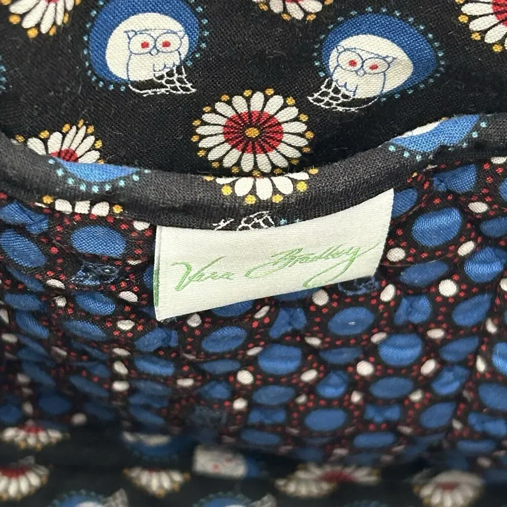 Vera Bradley Handbag Night Owl Pattern Tote Bag Pockets Classic Bag